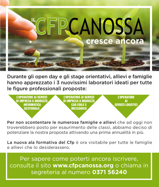 CFP Canossa - IL CFP CANOSSA CRESCE ANCORA